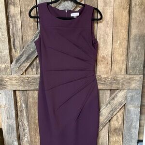 Calvin Klein Elegant Purple Midi Dress